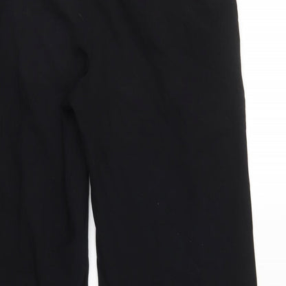 Womens UK Size 12 M&S Regular Fit Sweatpants Black Trousers