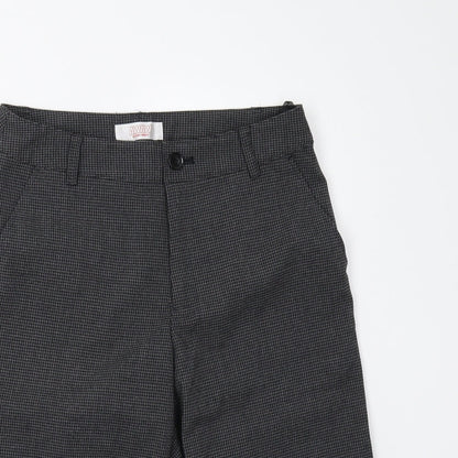 AWAW Womens Grey Houndstooth  Bermuda Shorts Size 10