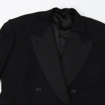 Mens UK Size 42 Preworn Regular Black Suit Jacket
