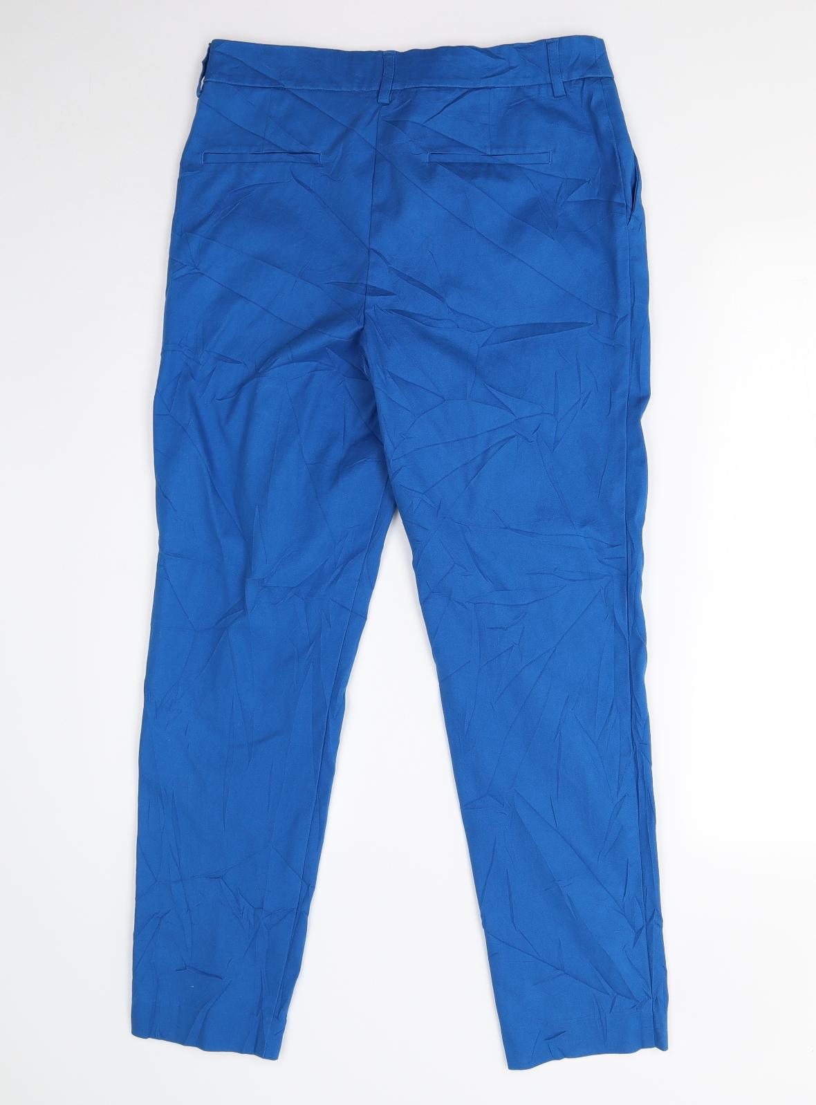 Womens UK Size 12 Preworn Regular Fit  Blue Trousers