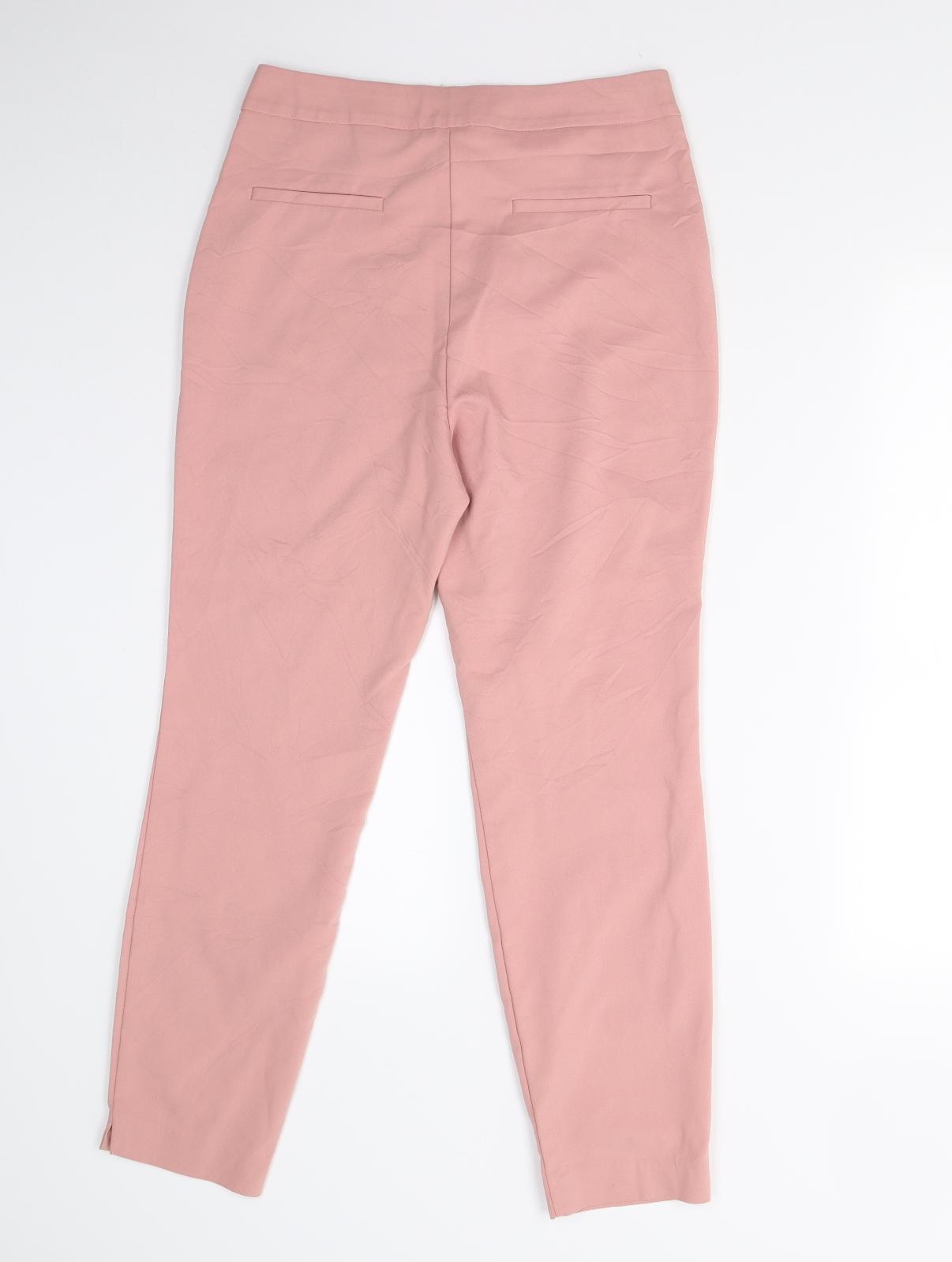 Womens UK Size 10 Preworn Regular Fit  Pink Trousers