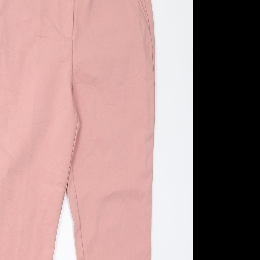 Womens UK Size 10 Preworn Regular Fit  Pink Trousers