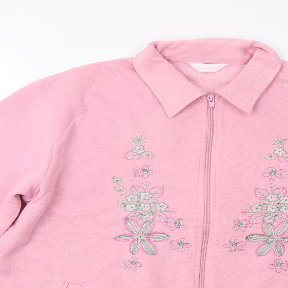 Womens UK Size 16 Casual Comfort Pink Jacket