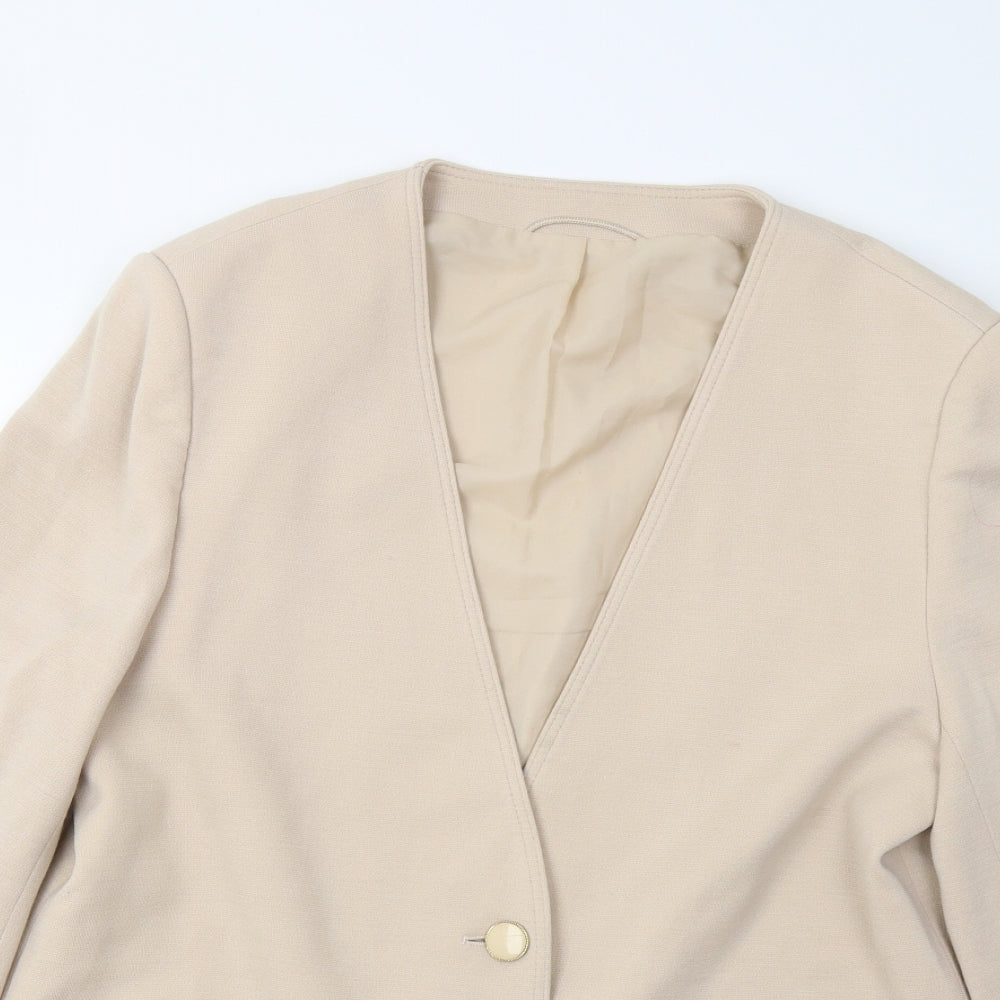 Karpelle Womens Beige   Jacket  Size 16