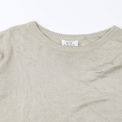 Soft Wear Womens Beige  Knit Pullover Jumper One Size