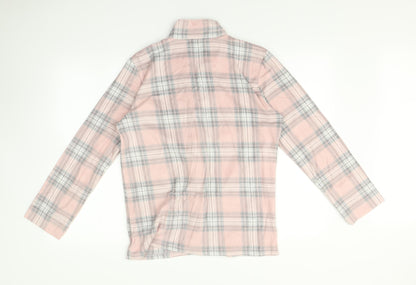 Marks and Spencer Womens Pink Check   Pyjama Top Size 12