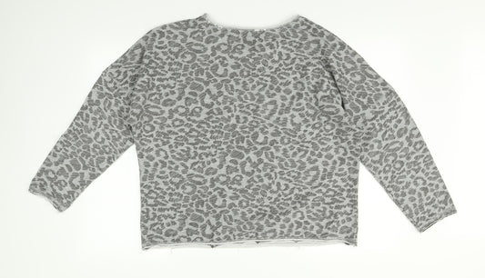 Womens UK Size 12 Mango Grey  T-Shirt