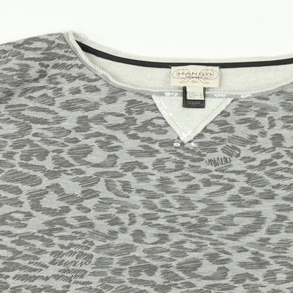 Womens UK Size 12 Mango Grey  T-Shirt
