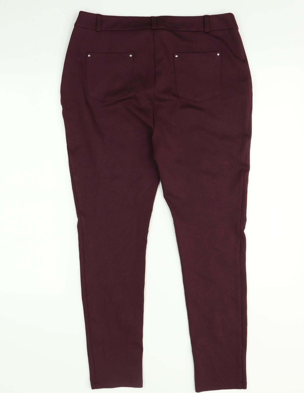 Womens UK Size 14 Capsule Regular Fit  Purple Trousers