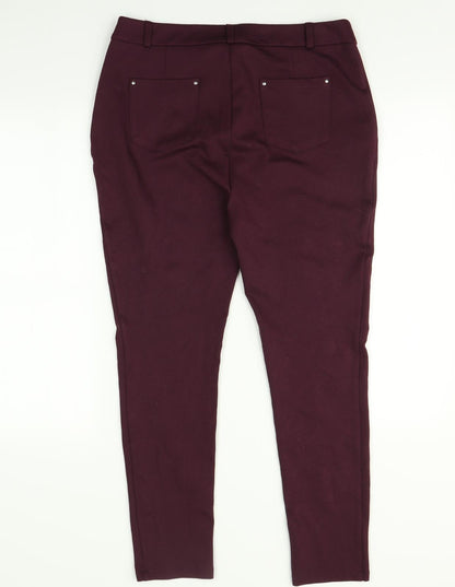 Womens UK Size 14 Capsule Regular Fit  Purple Trousers