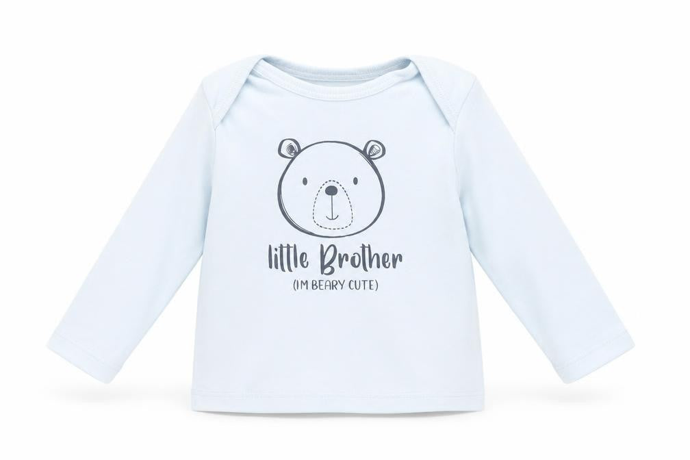 M&Co  Blue   Basic T-Shirt Size 3-6 Months  - Little brother