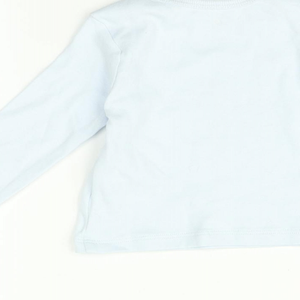 M&Co  Blue   Basic T-Shirt Size 3-6 Months  - Little brother