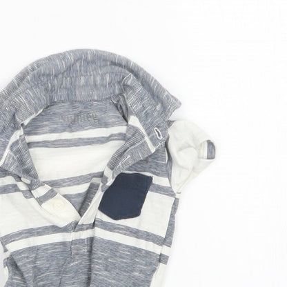 Nutmeg Boys Grey Striped  Babygrow One-Piece Size 3-6 Months