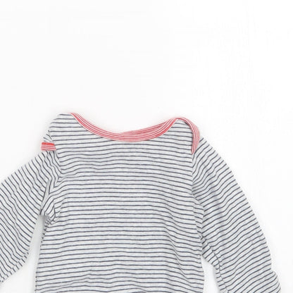 Marks and Spencer Boys Grey Striped  Babygrow One-Piece Size 3-6 Months