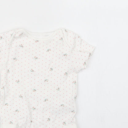 NEXT Girls White Geometric  Babygrow One-Piece Size 3-6 Months