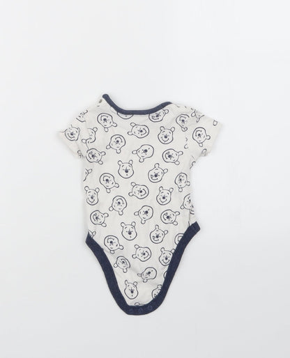 George Boys Blue Geometric  Babygrow One-Piece Size 3-6 Months  - Winnie the Pooh
