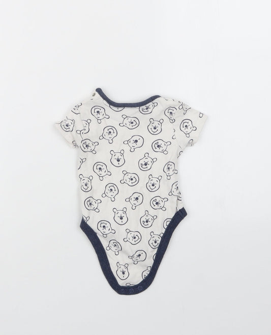 George Boys Blue Geometric  Babygrow One-Piece Size 3-6 Months  - Winnie the Pooh