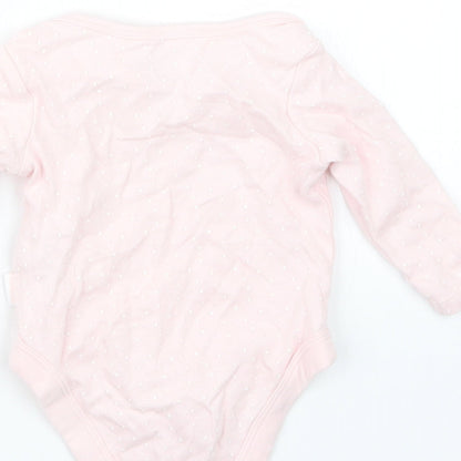 F&F Girls Pink Polka Dot  Babygrow One-Piece Size 0-3 Months