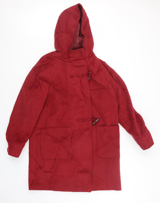 Womens UK Size 12 Marks and Spencer Red Pea Coat