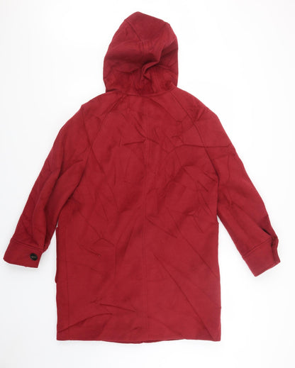 Womens UK Size 12 Marks and Spencer Red Pea Coat