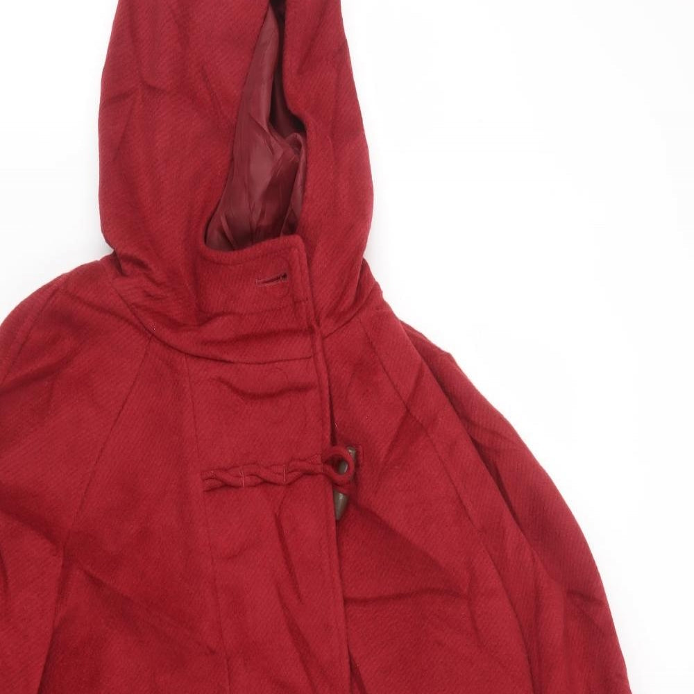 Womens UK Size 12 Marks and Spencer Red Pea Coat