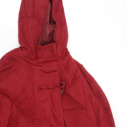 Womens UK Size 12 Marks and Spencer Red Pea Coat