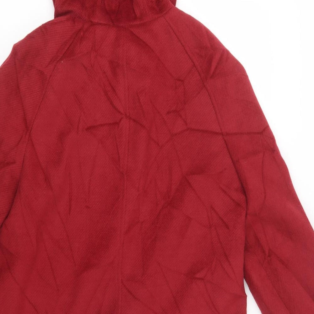 Womens UK Size 12 Marks and Spencer Red Pea Coat