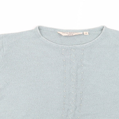 EWM Womens Green  Knit Pullover Jumper Size M