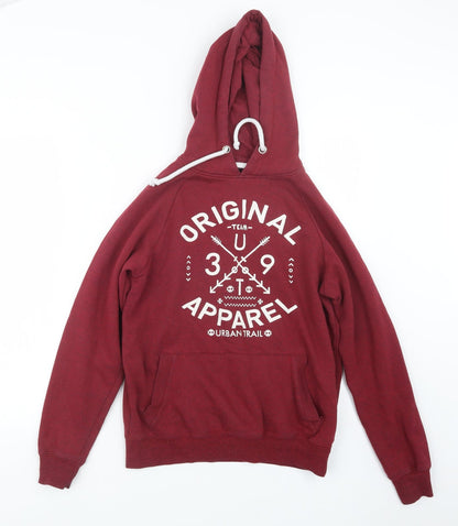 Mens UK Size S Cedar Wood State Red Pullover Hoodie