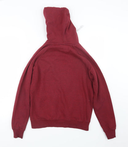 Mens UK Size S Cedar Wood State Red Pullover Hoodie