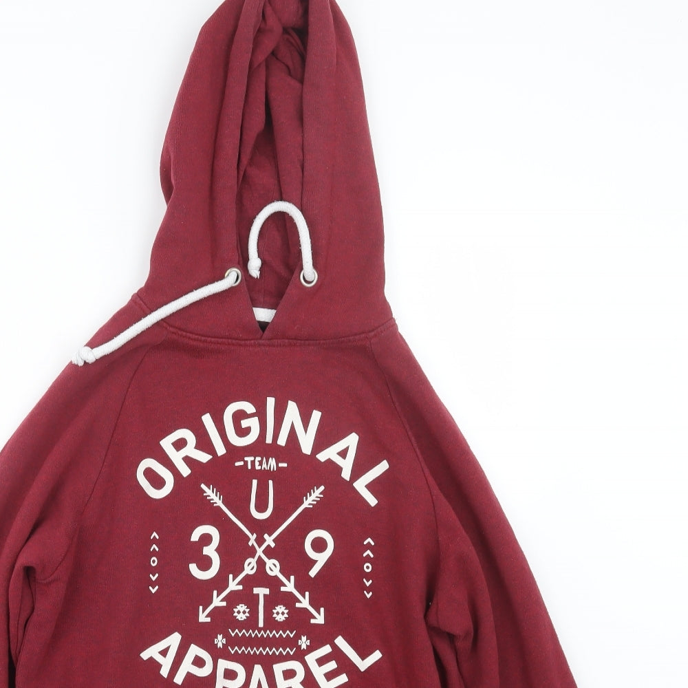 Mens UK Size S Cedar Wood State Red Pullover Hoodie