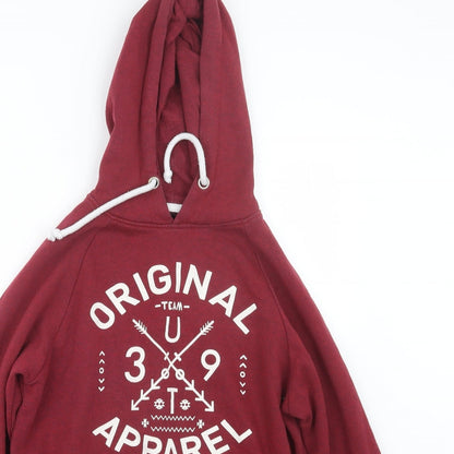 Mens UK Size S Cedar Wood State Red Pullover Hoodie