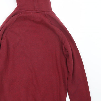 Mens UK Size S Cedar Wood State Red Pullover Hoodie