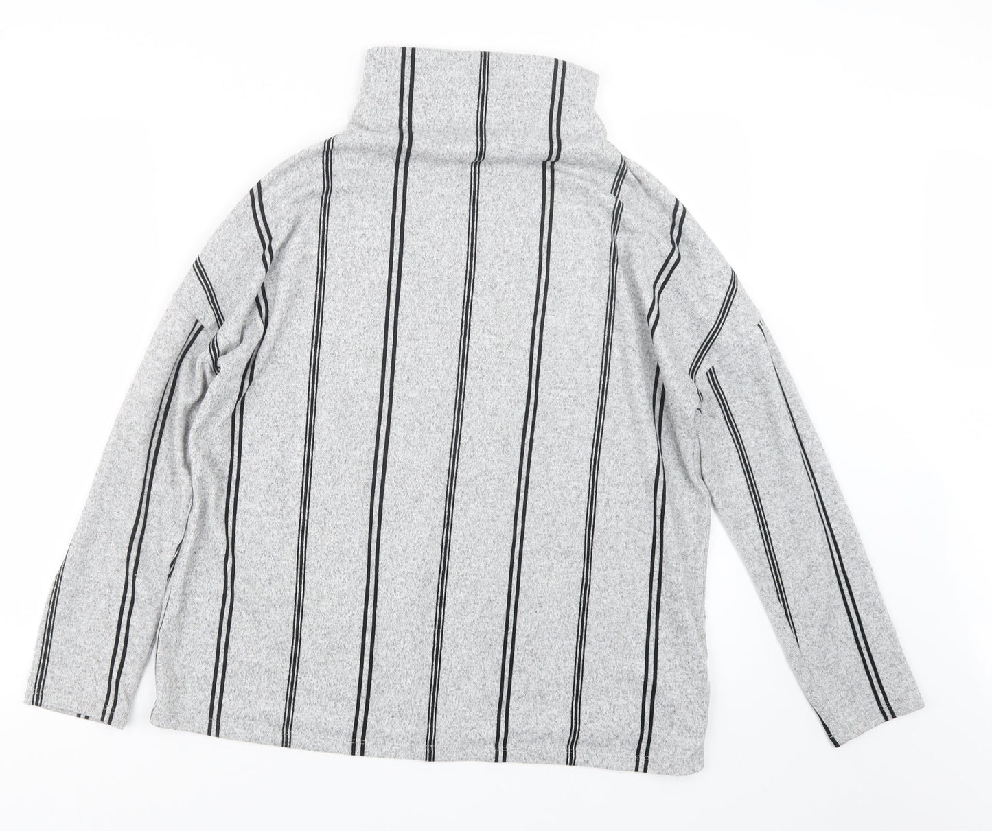F&F Womens Grey Striped  Pullover Jumper Size 8
