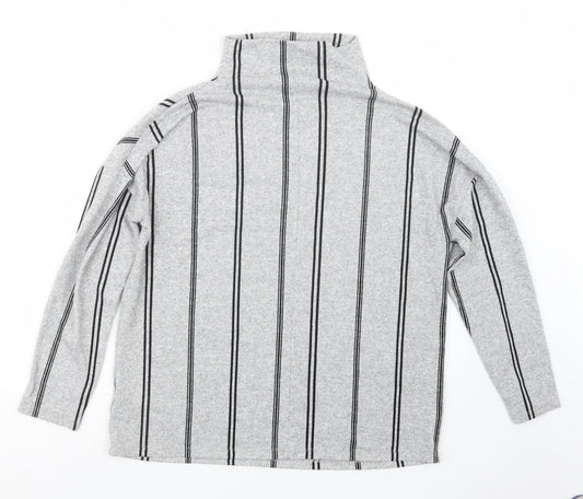 F&F Womens Grey Striped  Pullover Jumper Size 8