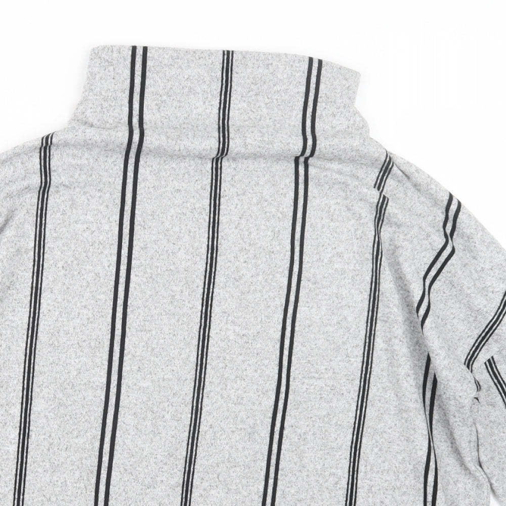 F&F Womens Grey Striped  Pullover Jumper Size 8