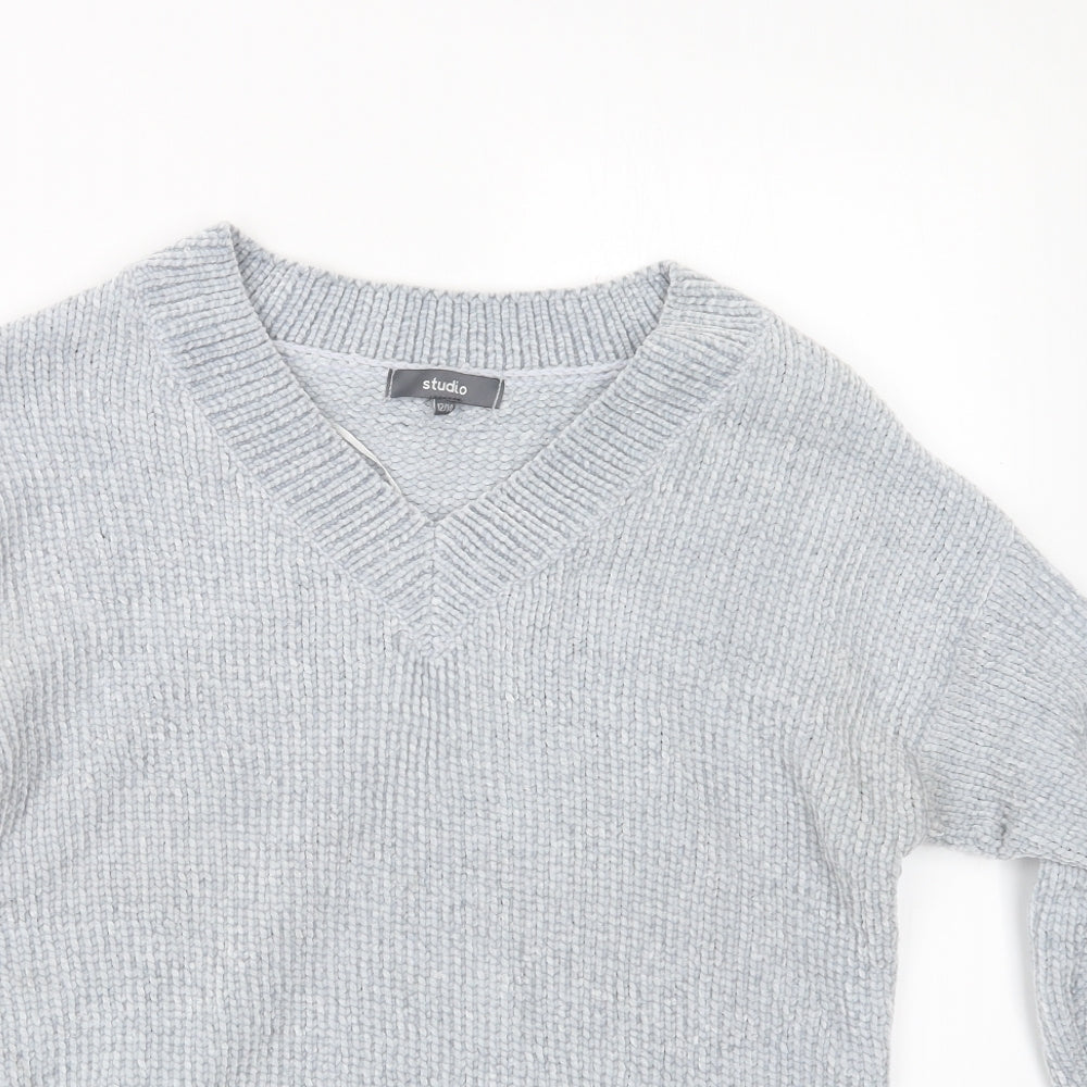 Womens UK Size 12 Studio Blue Pullover Jumper