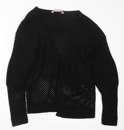 A Wear Womens Black  Knit Cardigan Jumper Size S