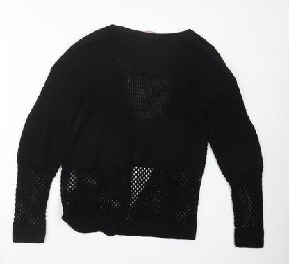 A Wear Womens Black  Knit Cardigan Jumper Size S