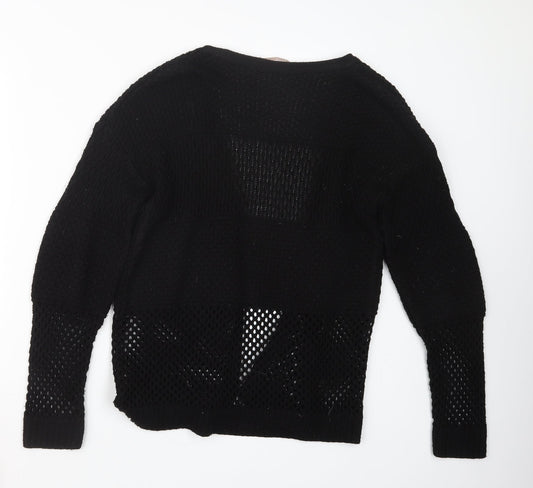 A Wear Womens Black  Knit Cardigan Jumper Size S