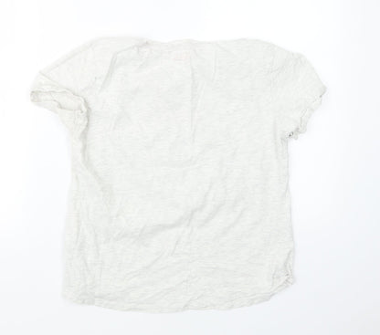 Womens UK Size 10 Marks and Spencer Beige Basic T-Shirt