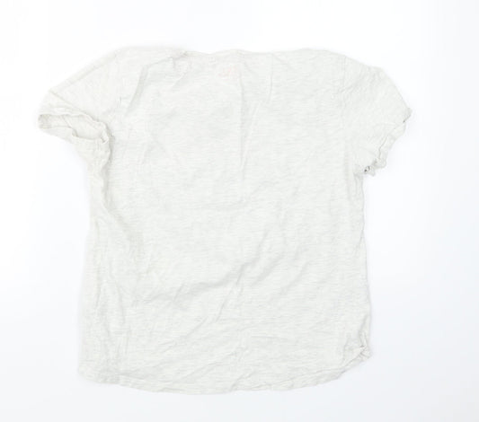 Womens UK Size 10 Marks and Spencer Beige Basic T-Shirt