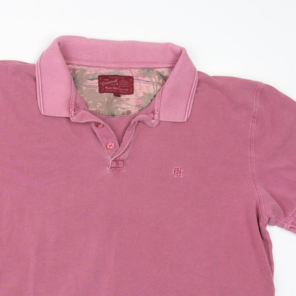 South Coast Mens Pink    Polo Size L