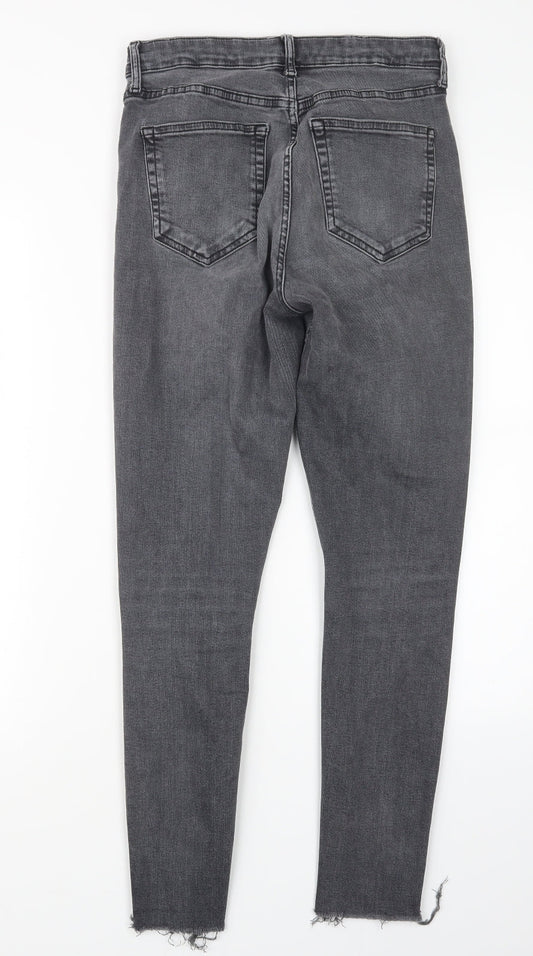 Topshop Womens Black  Denim Straight Jeans Size 28 in L28 in