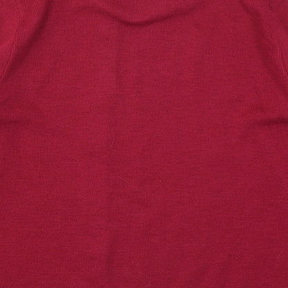 Autonomy Womens Pink Floral Knit Pullover Jumper Size M