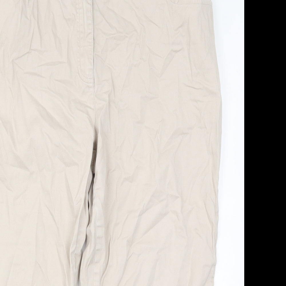 Soon Mens Beige   Cropped Trousers Size 18 L29 in