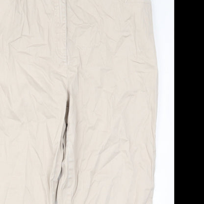 Soon Mens Beige   Cropped Trousers Size 18 L29 in