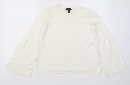 Womens UK Size 6 Topshop White Pullover Jumper