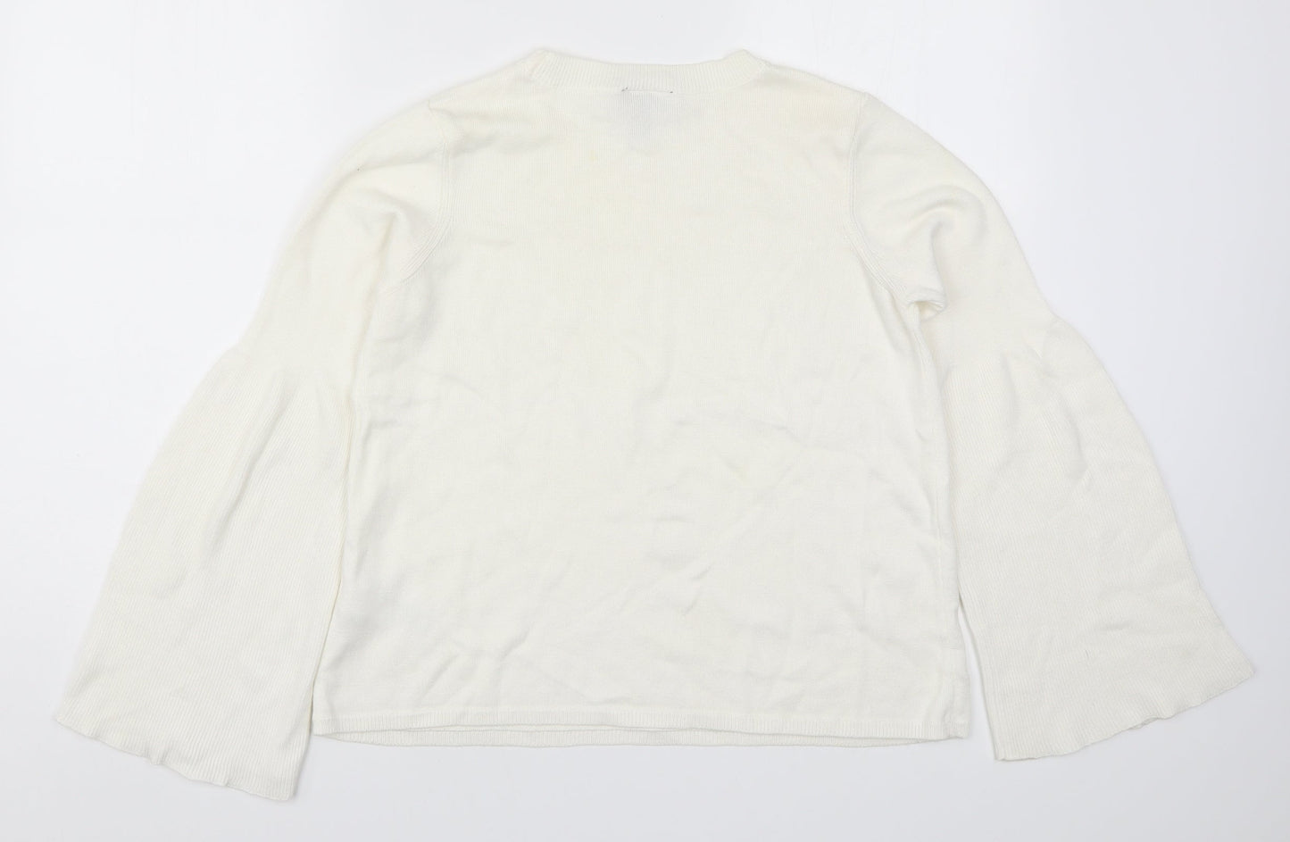 Womens UK Size 6 Topshop White Pullover Jumper