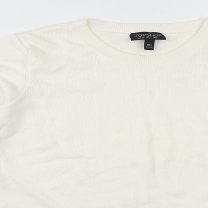 Womens UK Size 6 Topshop White Pullover Jumper